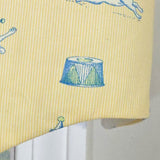 RLF Home Circus Provance Window Valance 100% Cotton Lined Rod Pocket 50" x 17"
