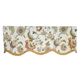 RLF Home Tanzibar Ruffled Provance Window Valance 100% Cotton Lined Rod Pocket 50" x 17" Orange