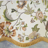 RLF Home Tanzibar Ruffled Provance Window Valance 100% Cotton Lined Rod Pocket 50" x 17" Orange