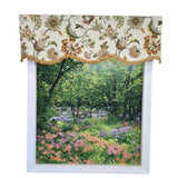 RLF Home Tanzibar Ruffled Provance Window Valance 100% Cotton Lined Rod Pocket 50" x 17" Orange