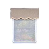 RLF Home Denton Ruffled Provance Window Valance 100% Cotton Lined Rod Pocket 50" x 17" Beige