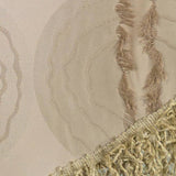 RLF Home Shaggy Trimmed Cornice Window Valance 100% Cotton Lined Rod Pocket 50" x 17" Beige