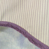 RLF Home Lilac Stripe Trimmed Cornice Window Valance 100% Cotton Lined Rod Pocket 50" x 17" Purple