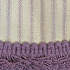 RLF Home Lilac Stripe Trimmed Cornice Window Valance 100% Cotton Lined Rod Pocket 50" x 17" Purple