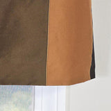 RLF Home Pascal Stripe Tailored Window Valance 100% Cotton Lined Rod Pocket 50" x 17" Brown