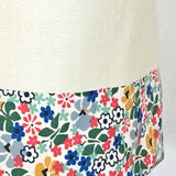 RLF Home Petite Flowers Banded Window Valance 100% Cotton Lined Rod Pocket 50" x 17" Multi