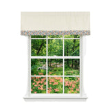 RLF Home Petite Flowers Banded Window Valance 100% Cotton Lined Rod Pocket 50" x 17" Multi