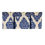 RLF Home Flame Pleated Window Valance 100% Cotton Rod Pocket 50" x 17" Blue