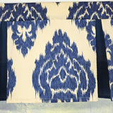 RLF Home Flame Pleated Window Valance 100% Cotton Rod Pocket 50" x 17" Blue