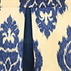 RLF Home Flame Pleated Window Valance 100% Cotton Rod Pocket 50" x 17" Blue