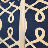 RLF Home Oblique Pleated Window Valance 100% Cotton Rod Pocket 50" x 17" Blue