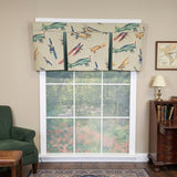 RLF Home Air Show Pleated Window Valance 100% Cotton Rod Pocket 50" x 17" Multi