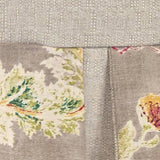 RLF Home Monte Cristo Pleated Window Valance 100% Cotton Rod Pocket 50" x 17" Grey