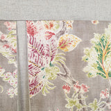 RLF Home Monte Cristo Pleated Window Valance 100% Cotton Rod Pocket 50" x 17" Grey
