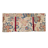 RLF Home Silvia Pleated Window Valance 100% Cotton Rod Pocket 50" x 17" Multi