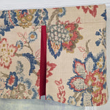 RLF Home Silvia Pleated Window Valance 100% Cotton Rod Pocket 50" x 17" Multi