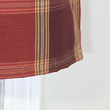 RLF Home Duncaster Pleated Window Valance 100% Cotton Rod Pocket 50" x 17" Burgundy