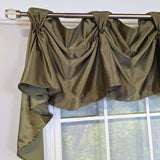 RLF Home Soft Rayon 3-S Victory Swag Window Valance 100% Cotton Tab Top 54" x 17" Green