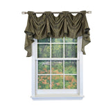 RLF Home Soft Rayon 3-S Victory Swag Window Valance 100% Cotton Tab Top 54" x 17" Green