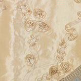 RLF Home Ribbons Trimmed Cornice Window Valance 100% Cotton Lined Rod Pocket 50" x 17" Beige
