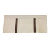 RLF Home Denton Flat Line Window Valance 100% Cotton Rod Pocket 50" x 17" Beige