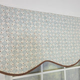 RLF Home Blast Trimmed Provance Window Valance 100% Cotton Lined Rod Pocket 50" x 17"