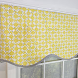 RLF Home Blast Trimmed Provance Window Valance 100% Cotton Lined Rod Pocket 50" x 17"