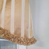 RLF Home Nugett Trimmed Cornice Window Valance 100% Cotton Lined Rod Pocket 50" x 17" Gold