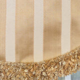 RLF Home Nugett Trimmed Cornice Window Valance 100% Cotton Lined Rod Pocket 50" x 17" Gold