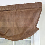 RLF Home Linen Sheer Stationary Balloon Window Valance 100% Cotton Rod Pocket 50" x 17"