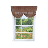 RLF Home Linen Sheer Stationary Balloon Window Valance 100% Cotton Rod Pocket 50" x 17"