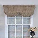 RLF Home Linen Sheer Stationary Balloon Window Valance 100% Cotton Rod Pocket 50" x 17"