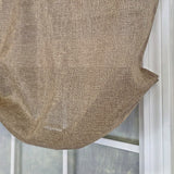 RLF Home Linen Sheer Stationary Balloon Window Valance 100% Cotton Rod Pocket 50" x 17"