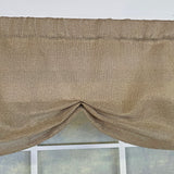 RLF Home Linen Sheer Stationary Balloon Window Valance 100% Cotton Rod Pocket 50" x 17"