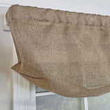 RLF Home Linen Sheer Stationary Balloon Window Valance 100% Cotton Rod Pocket 50" x 17"