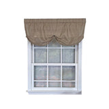 RLF Home Linen Sheer Stationary Balloon Window Valance 100% Cotton Rod Pocket 50" x 17"
