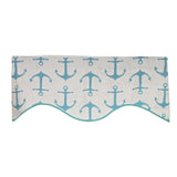 RLF Home Anchors Cornice Window Valance 100% Cotton Lined Rod Pocket 50" x 17" Green