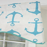 RLF Home Anchors Cornice Window Valance 100% Cotton Lined Rod Pocket 50" x 17" Green