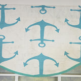 RLF Home Anchors Cornice Window Valance 100% Cotton Lined Rod Pocket 50" x 17" Green