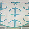 RLF Home Anchors Cornice Window Valance 100% Cotton Lined Rod Pocket 50" x 17" Green