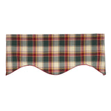 RLF Home Cabin Plaid Cornice Window Valance 100% Cotton Lined Rod Pocket 50" x 17" Multi