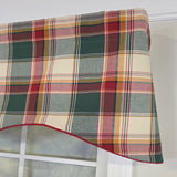RLF Home Cabin Plaid Cornice Window Valance 100% Cotton Lined Rod Pocket 50" x 17" Multi