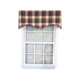 RLF Home Cabin Plaid Cornice Window Valance 100% Cotton Lined Rod Pocket 50" x 17" Multi