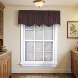 RLF Home Tiffany Check Regal Window Valance 100% Cotton Lined Rod Pocket 50" x 17" Multi