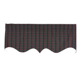 RLF Home Tiffany Check Regal Window Valance 100% Cotton Lined Rod Pocket 50" x 17" Multi