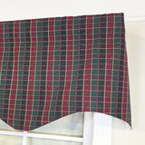 RLF Home Tiffany Check Regal Window Valance 100% Cotton Lined Rod Pocket 50" x 17" Multi
