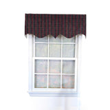 RLF Home Tiffany Check Regal Window Valance 100% Cotton Lined Rod Pocket 50" x 17" Multi