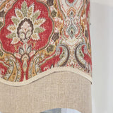 RLF Home 100% Cotton Prague Trimmed Glory Lined Window Valance 50" x 17" Mauve