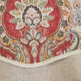 RLF Home 100% Cotton Prague Trimmed Glory Lined Window Valance 50" x 17" Mauve