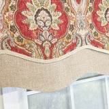 RLF Home 100% Cotton Prague Trimmed Glory Lined Window Valance 50" x 17" Mauve